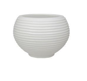 VASO BROMÉLIA 32X32 CM BRANCO