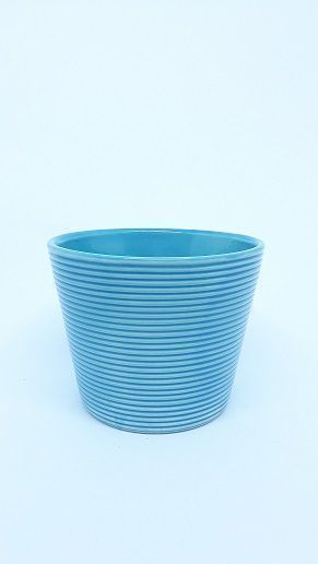 CACHEPOT GRANDE FRISADO AZUL TIFANY