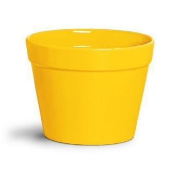 CACHEPOT REDONDO BORDA GR AMARELO