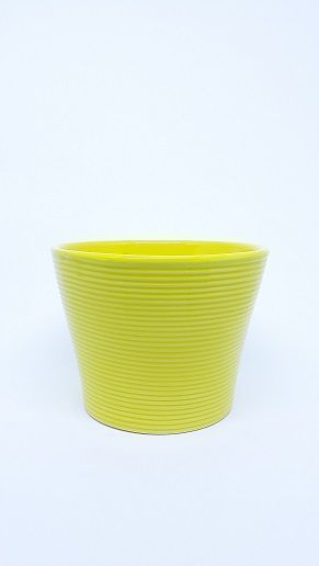 CACHEPOT GRANDE FRISADO AMARELO