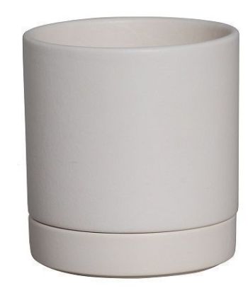 VASO REDONDO CILINDRICO C/PRATO VIOLETA BRANCO